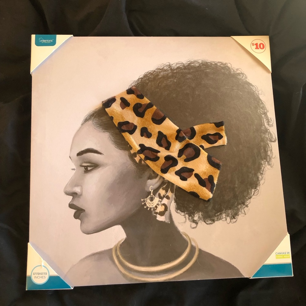 Beautiful woman art print on canvas. New